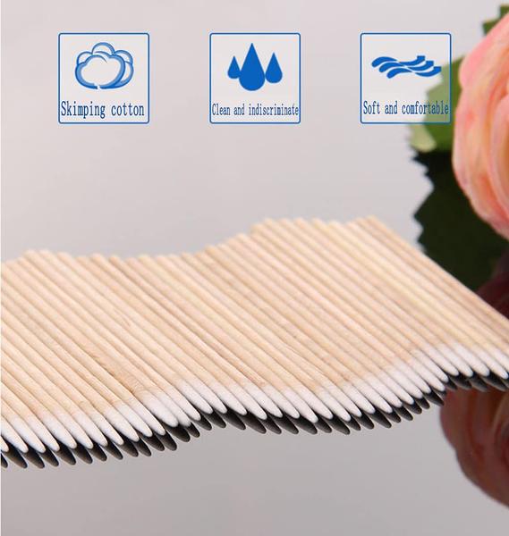 Imagem de GSA 1500 Count Microblading Cotton Swab, Cotton Swabs Ponta Pontiaguda, Cotton Swabs Wood Sticks, Aplicador de Algodão com Ponta, Suprimentos Permanentes de Tatuagem, Maquiagem Cosméticos Aplicadores Sticks (15 pacotes)