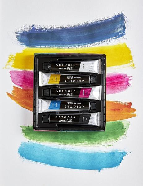 Imagem de Guache Palette Bisnaga 22ml 5 Cores Artools