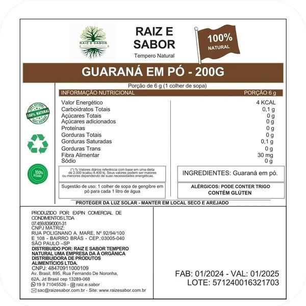 Imagem de Guaraná em Pó 200g: Energia Natural para o seu Dia