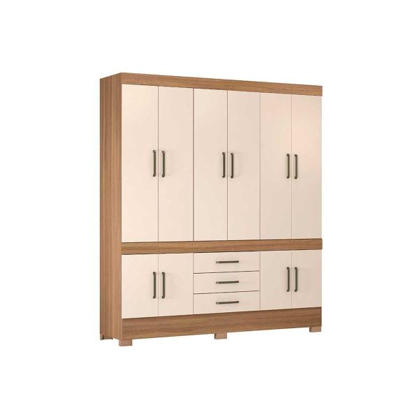 Imagem de Guarda Roupa 10 Portas  e 3 Gavetas New Murano Amêndola/Off White - Demóbile