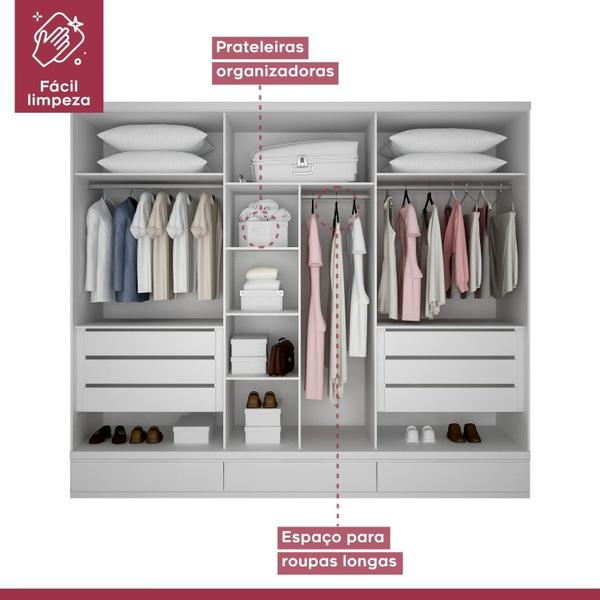 Imagem de Guarda Roupa 100% MDF 6 Portas 9 Gavetas Urbano