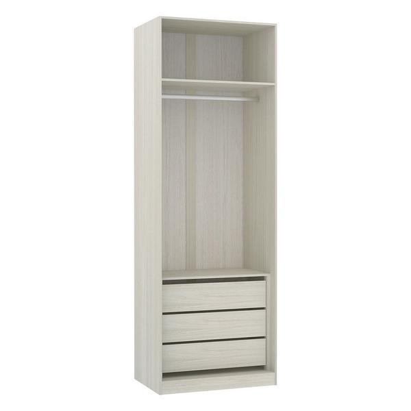 Imagem de Guarda Roupa 2 Portas 3 Gavetas 80cm Prime Plus Luciane