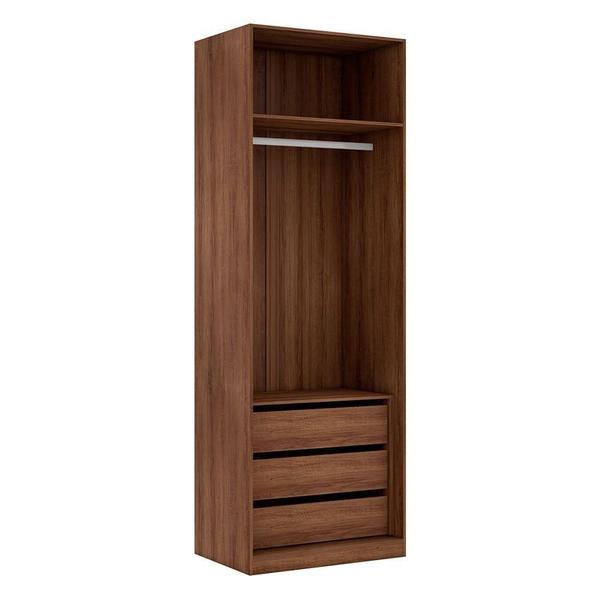 Imagem de Guarda Roupa 2 Portas Alumínio Inox 80 Cm Prata