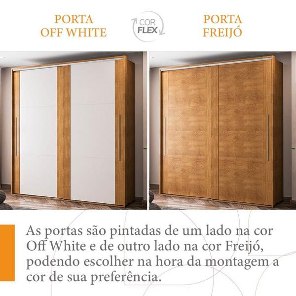 Imagem de Guarda-roupa 2 Portas de Correr Coimbra Freijó