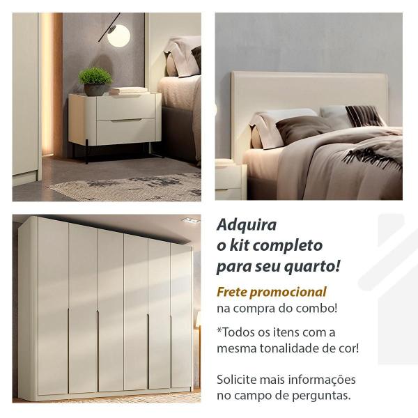 Imagem de Guarda Roupa 276cm Laterais Curvas 100% MDF com Espelho