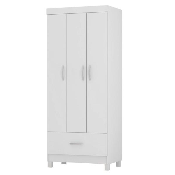 Imagem de Guarda Roupa 3 Portas 1 Gaveta Prince D02 Branco - Mpozenato