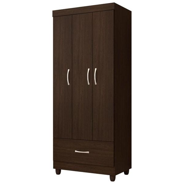 Imagem de Guarda Roupa 3 Portas 1 Gaveta Prince D02 Ebano Touch