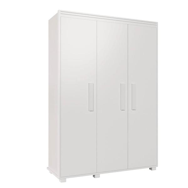 Imagem de Guarda Roupa 3 Portas 124 cm Branco Nicarágua Shop JM