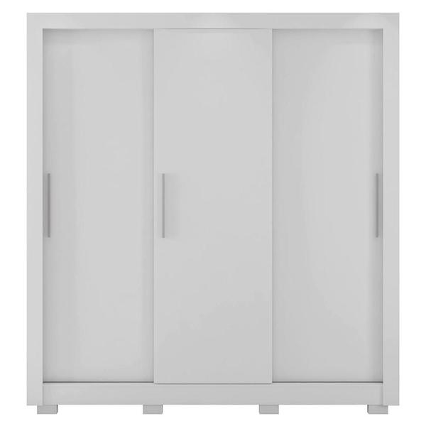 Imagem de Guarda Roupa 3 Portas 2 Gavetas Com 8 Pés Branco New Glass