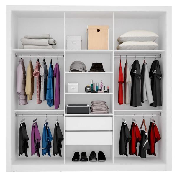 Imagem de Guarda Roupa 3 Portas 2 Gavetas Residence D02 Branco - Mpozenato