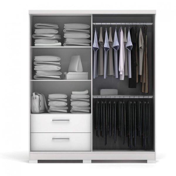 Imagem de Guarda Roupa 3 Portas e 2 Gavetas C533 Kappesberg - Branco