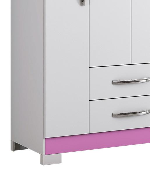 Imagem de Guarda-Roupa 3 Portas NT 5000 Rosa - Notável