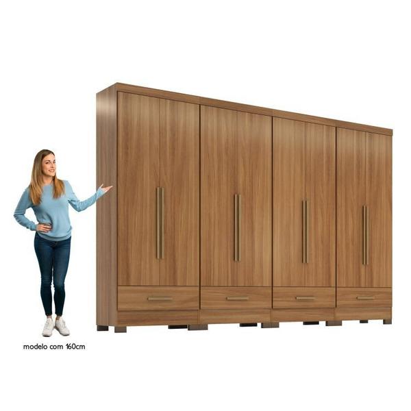 Imagem de Guarda Roupa 4 Peças 8 Portas 4 Gavetas Smart Plus