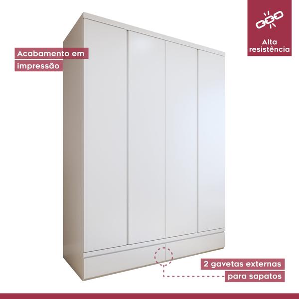 Imagem de Guarda-roupa 4 Portas 3 Gavetas 100% Mdf Urbano