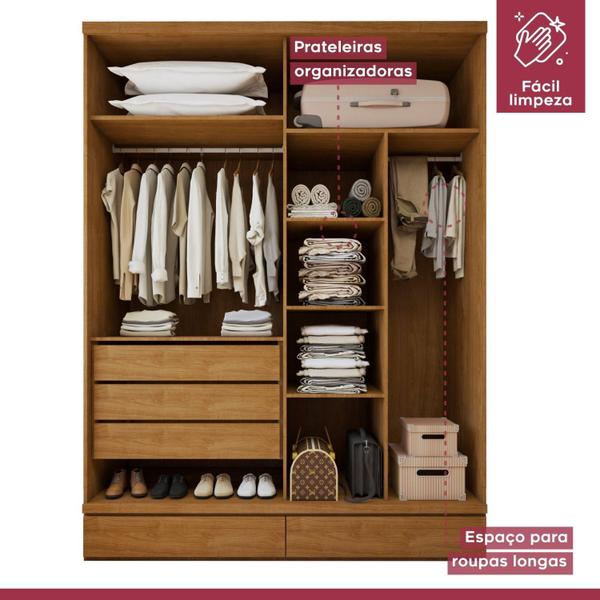 Imagem de Guarda-roupa 4 Portas 3 Gavetas 100% Mdf Urbano