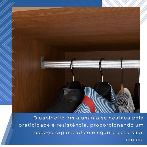 Imagem de Guarda-roupa 4 Portas 3 Gavetas New Malibu Espresso Móveis