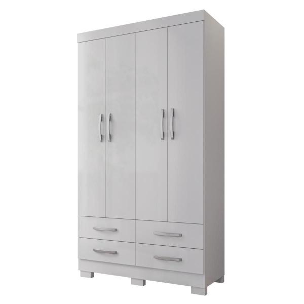 Imagem de Guarda Roupa 4 Portas e 4 Gavetas Deventer Branco