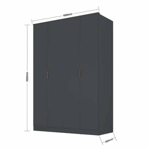 Imagem de Guarda-roupa 4 Portas Mdf Ravi