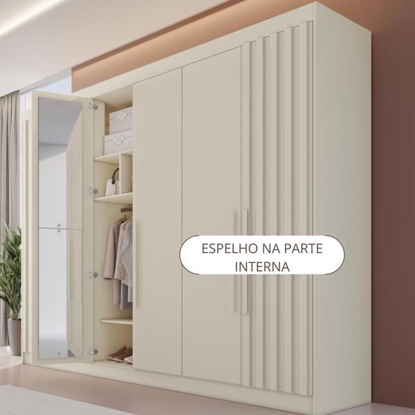 Imagem de Guarda Roupa 4 Portas Potente com Espelho MDF 