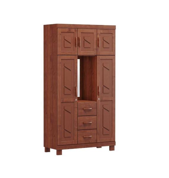 Imagem de Guarda Roupa 5 Portas 3 Gavetas Capelinha Cobre Imbuia 1261T - Finestra