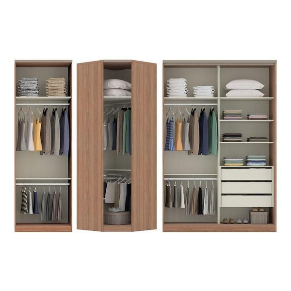 Imagem de Guarda Roupa 5 Portas 3 Gavetas Vanilla Legno Crema