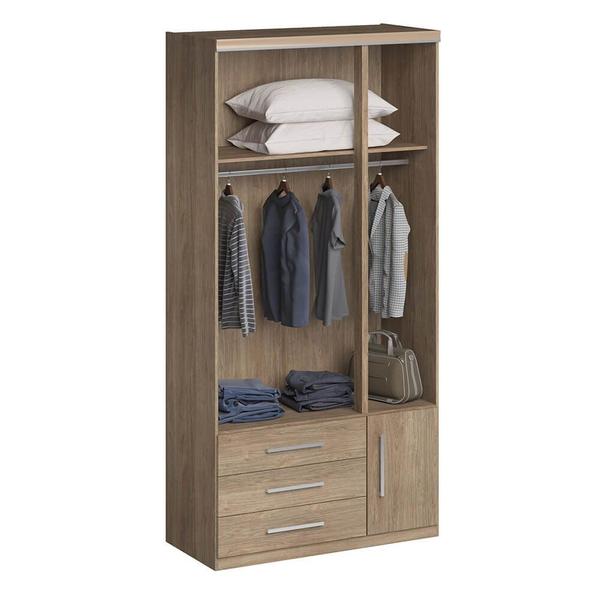 Imagem de Guarda-Roupa 5 Portas 6 Gavetas Modular 1310 Ilan Castanho