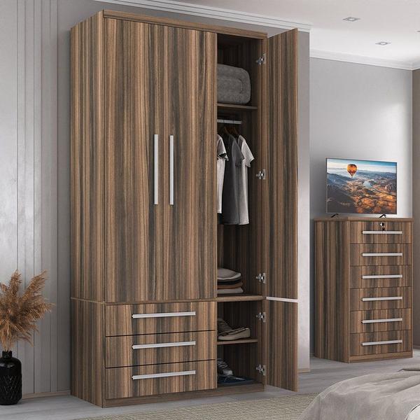 Imagem de Guarda-Roupa 5 Portas 6 Gavetas Modular Ilan 1310 San Remo