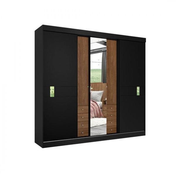 Imagem de Guarda-Roupa 5 Portas 8 Gavetas THB Sognare Glass