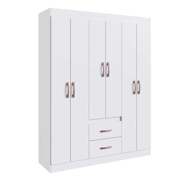 Imagem de Guarda-roupa 50206 6 Portas 2 Gavetas 4 Prateleiras Sidney