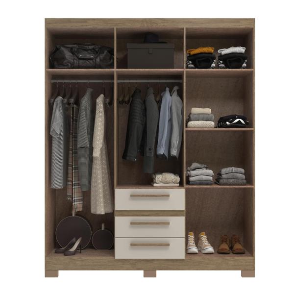 Imagem de Guarda-roupa 6 portas 3 gavetas rp3636 decibal