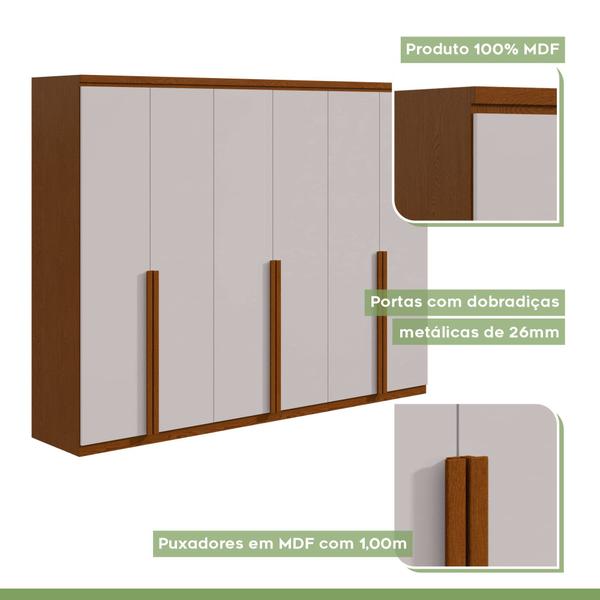 Imagem de Guarda-roupa 6 Portas 4 Gavetas 100% Mdf Alonzo