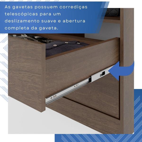 Imagem de Guarda-roupa 6 Portas 4 Gavetas com Espelho Paris Espresso Móveis