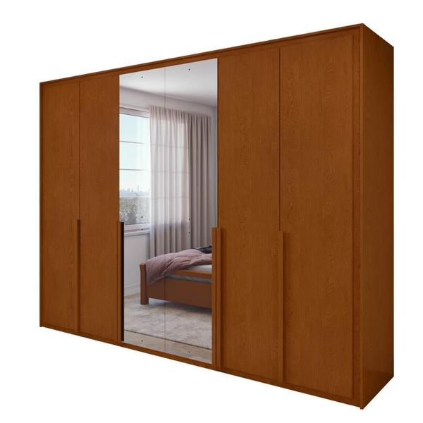 Imagem de Guarda Roupa 6 Portas C/ Espelho Easy Space Frassino Lopas