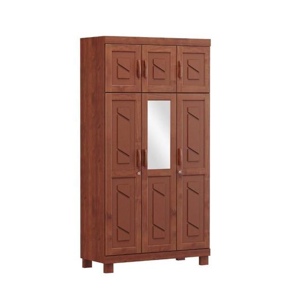 Imagem de Guarda Roupa 6 Portas Com Espelho Cobre Imbuia 1260T - Finestra