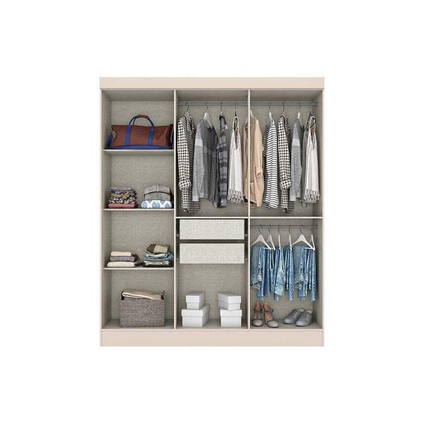 Imagem de Guarda Roupa 6 Portas e 2 Gavetas Briz B73 Cristal/Off White - Henn