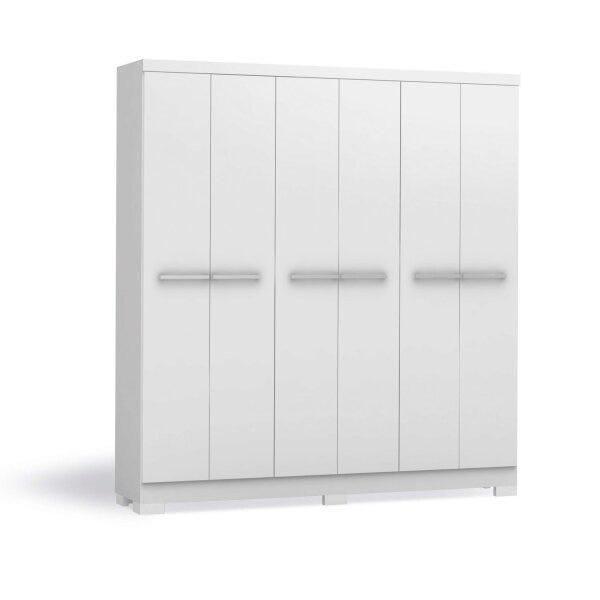 Imagem de Guarda Roupa 6 Portas e 2 Gavetas E530 Kappesberg - Branco