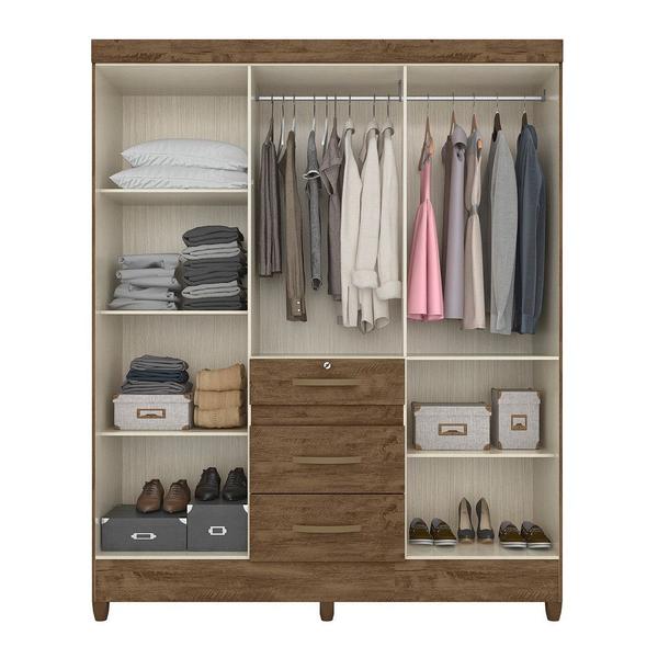 Imagem de Guarda Roupa 6 Portas Itatiba Castanho Wood 868331 Moval