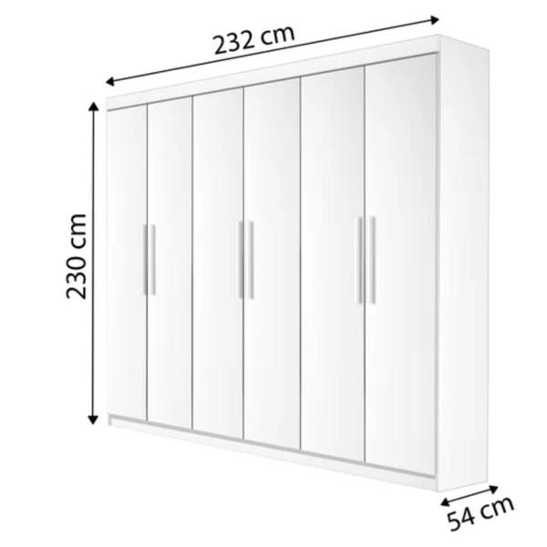 Imagem de Guarda Roupa 6 Portas Leblon Branco D'Doro