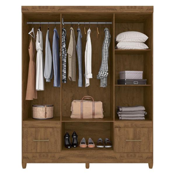 Imagem de Guarda Roupa 6 Portas MS912 Castanho Wood 912331 Moval