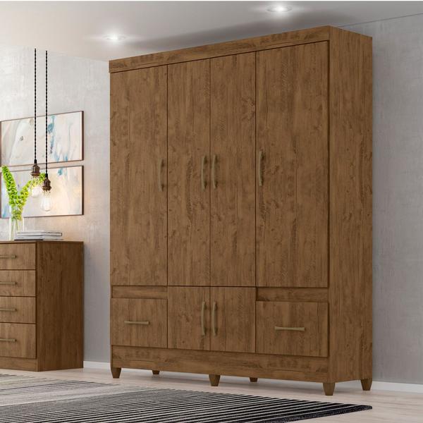 Imagem de Guarda Roupa 6 Portas MS912 Castanho Wood 912331 Moval