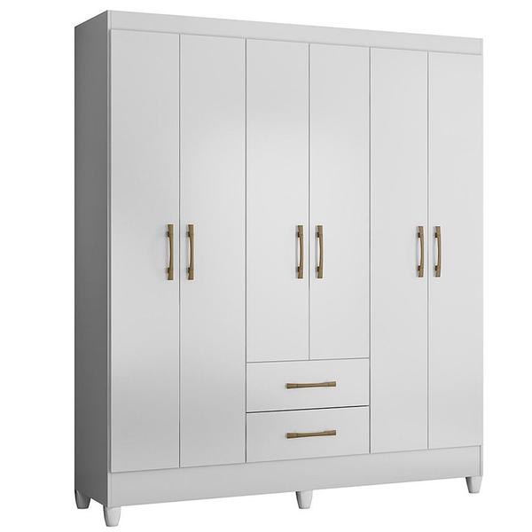 Imagem de Guarda Roupa 6 Portas Panamá Branco 953440 Moval