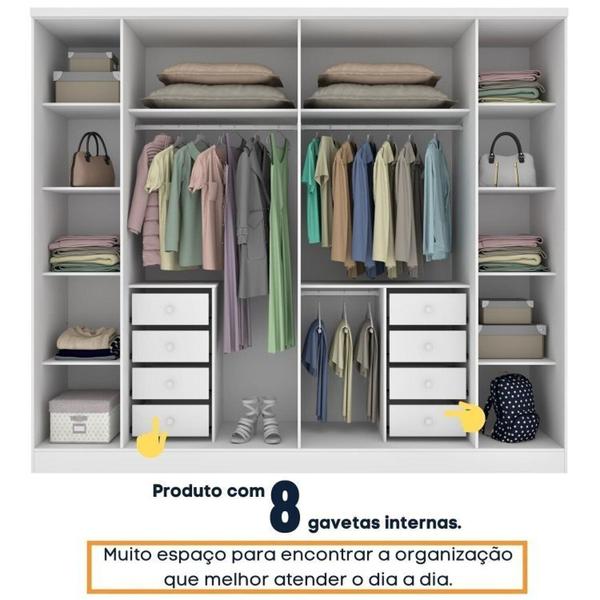 Imagem de Guarda-Roupa 6 Portas Portugal E Comoda 5 Gavetas Premium Com Pés Espresso Móveis Neve