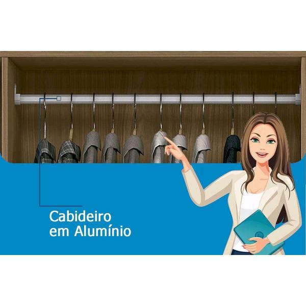 Imagem de Guarda Roupa 8 Portas e 4 Gavetas Master New 8.4 Jatobá - Santos Andirá