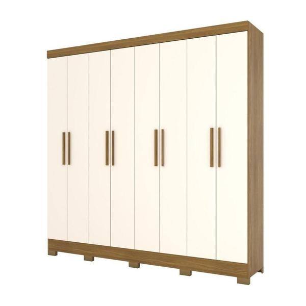 Imagem de Guarda Roupa 8Portas 4Gavetas B51 Briz Nature Com Off White