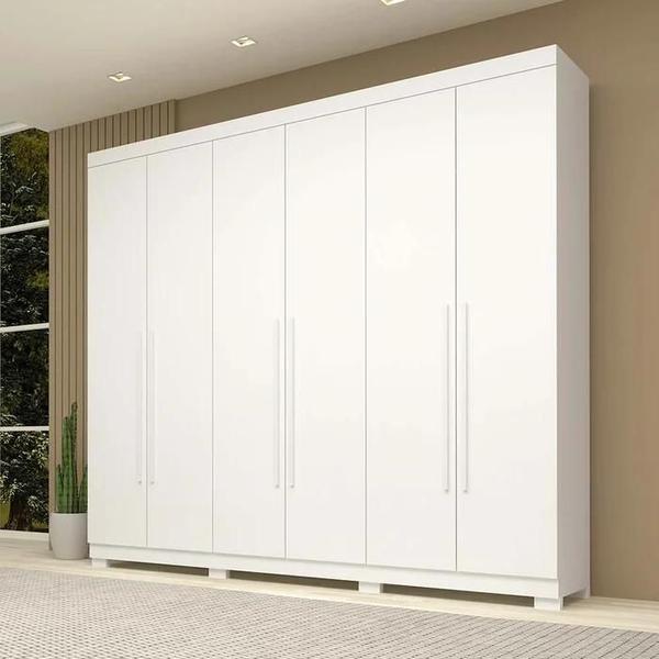 Imagem de Guarda Roupa ACP Casal Núbia 06 Portas 100% MDF - Branco