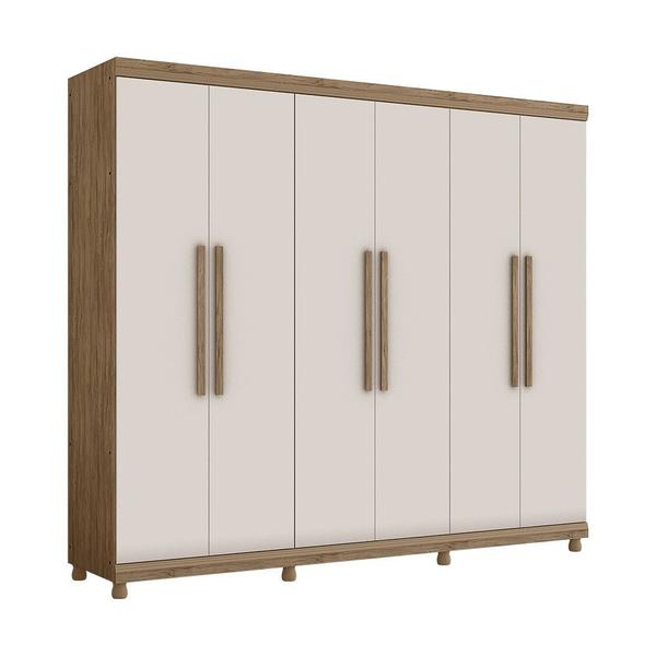 Imagem de Guarda Roupa Antares 100% MDF 6 Portas 5 Gavetas com Pés - Lanza