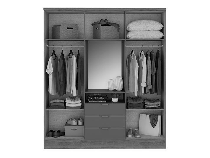 Imagem de Guarda Roupa Aspen 6 Portas Branco Brilho Moveis Carraro