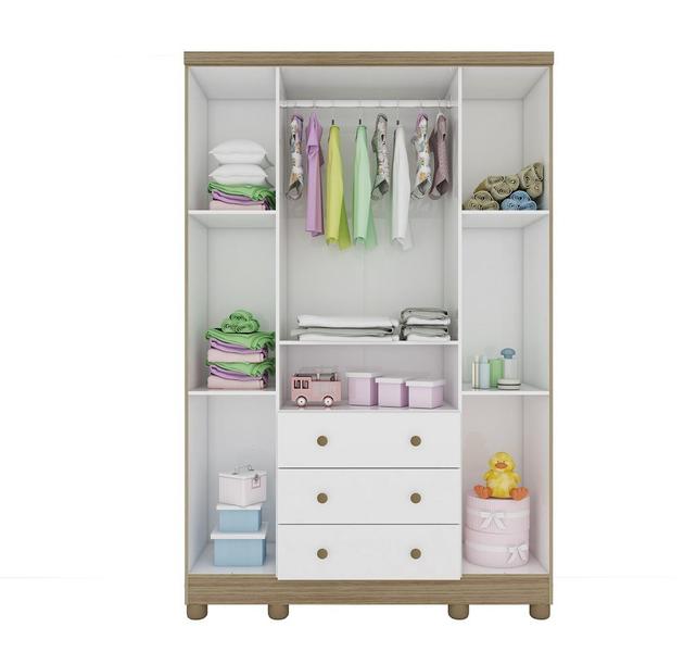 Imagem de Guarda Roupa Bebê Moveis Peroba Junior 04 portas 100% MDF