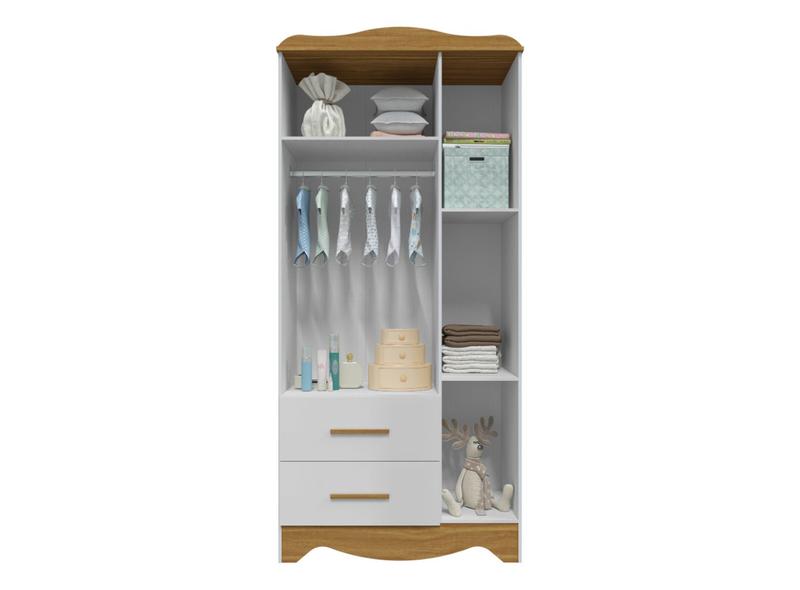 Imagem de Guarda Roupa Bebê Moveis Peroba Lisi 03 portas MDF 