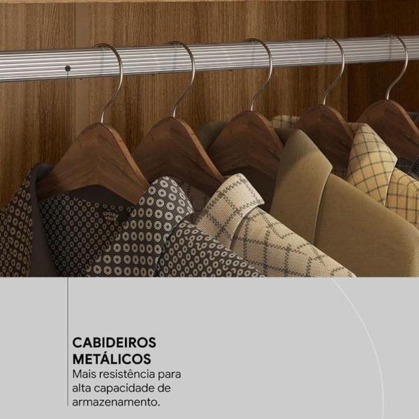 Imagem de Guarda Roupa Casal 04 Portas Com Espelho 66510 Amendola Off White Demobile